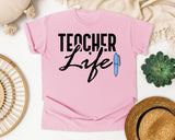 Teacher Life Pen graphic tee in Blossom