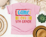 Game On 5th Grade Red graphic tee in Blossom