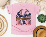 Baseball Dad Bat Retro graphic tee in Blossom