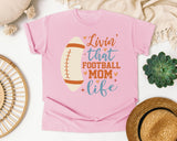 Livin That Football Mom Life Ball graphic tee in Blossom