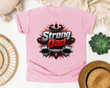 Strong Dad Weightlifting graphic tee in Blossom