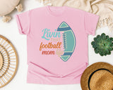Livin That Football Mom Life Retro graphic tee in Blossom
