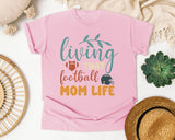 Living That Football Mom Life Helmet graphic tee in Blossom