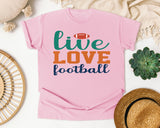 Live Love Football graphic tee in Blossom