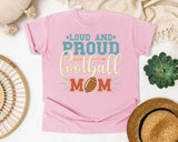 Loud And Proud Football Mom graphic tee in Blossom