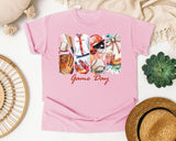 Game Day Baseball Panels graphic tee in Blossom