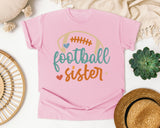 Football Sister Script graphic tee in Blossom