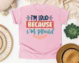 Im Loud Because Im Proud Red graphic tee in Blossom