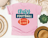 Crazy Football Lady graphic tee in Blossom