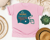 Its The Most Wonderful Time Of The Year Helmet graphic tee in Blossom