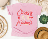 Classy Until Kickoff Coral graphic tee in Blossom
