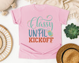 Classy Until Kickoff graphic tee in Blossom
