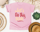 Lets Do This Boys Cream graphic tee in Blossom