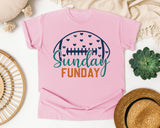 Sunday Funday Football Hearts graphic tee in Blossom