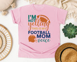 Im Not Yelling This Is My Football Mom Voice graphic tee in Blossom