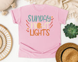 Sunday Night Lights graphic tee in Blossom
