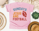 Sundays Are For Jesus And Football graphic tee in Blossom