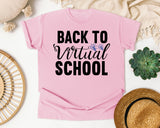 Back To Virtual School graphic tee in Blossom