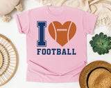 I Love Football Heart graphic tee in Blossom