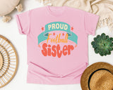 Proud Football Sister Banner graphic tee in Blossom