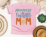 Proudest Football Mom graphic tee in Blossom