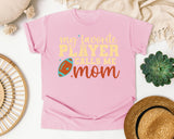 My Favorite Player Calls Me Mom Retro graphic tee in Blossom