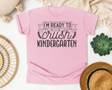 I'm Ready To Crush Kindergarten Grey graphic tee in Blossom