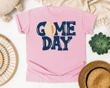 Game Day Navy Cutout graphic tee in Blossom