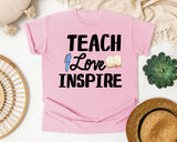 Teach Love Inspire Book graphic tee in Blossom