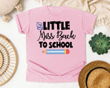 Little Miss Back To School Pencil graphic tee in Blossom