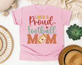 Loud And Proud Football Mom graphic tee in Blossom