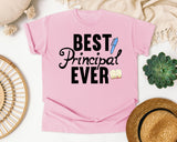 Best Principal Ever graphic tee in Blossom