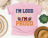 Im Loud Because Im Proud Navy graphic tee in Blossom