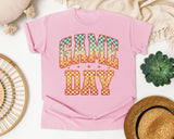 Game Day Checkered graphic tee in Blossom