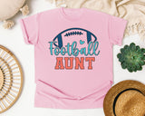 Football Aunt graphic tee in Blossom