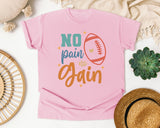 No Pain No Gain Football graphic tee in Blossom