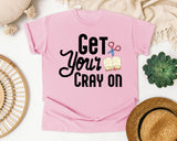 Get Your Cray On graphic tee in Blossom