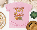 My Favorite Player Calls Me Grandma graphic tee in Blossom
