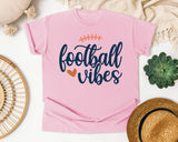 Football Vibes Script Navy graphic tee in Blossom