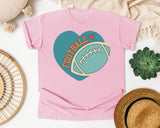 Football Heart Badge graphic tee in Blossom