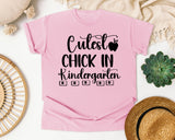 Cutest Chick In Kindergarten graphic tee in Blossom