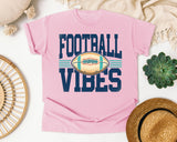 Football Vibes Navy Bold graphic tee in Blossom