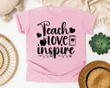 Teach Love Inspire Notebook graphic tee in Blossom