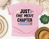Just One More Chapter graphic tee in Blossom
