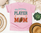 My Favorite Player Calls Me Mom Bold graphic tee in Blossom