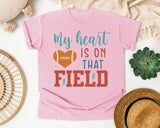 My Heart Is On That Field Bolt graphic tee in Blossom