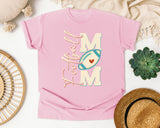 Football Mom Vertical Script graphic tee in Blossom