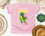 Im Ready To Crush 4th Grade Dino graphic tee in Blossom