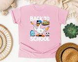 Back To School Goose Soccer graphic tee in Blossom