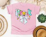 Pre-K Paper Bow graphic tee in Blossom